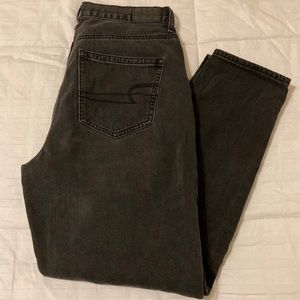 AE Washed Black Denim Mom Jean